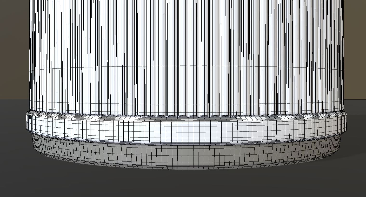 Blue and white plastic trash can - High and Low-Poly Version 3D Model Collection_8