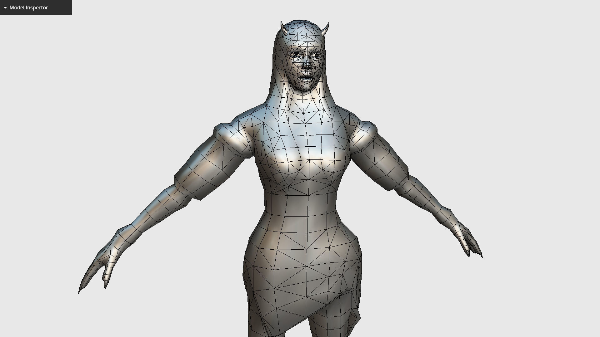 Elf Woman - Armored Succub Game MMO RPG Character Low-poly 3D model_18