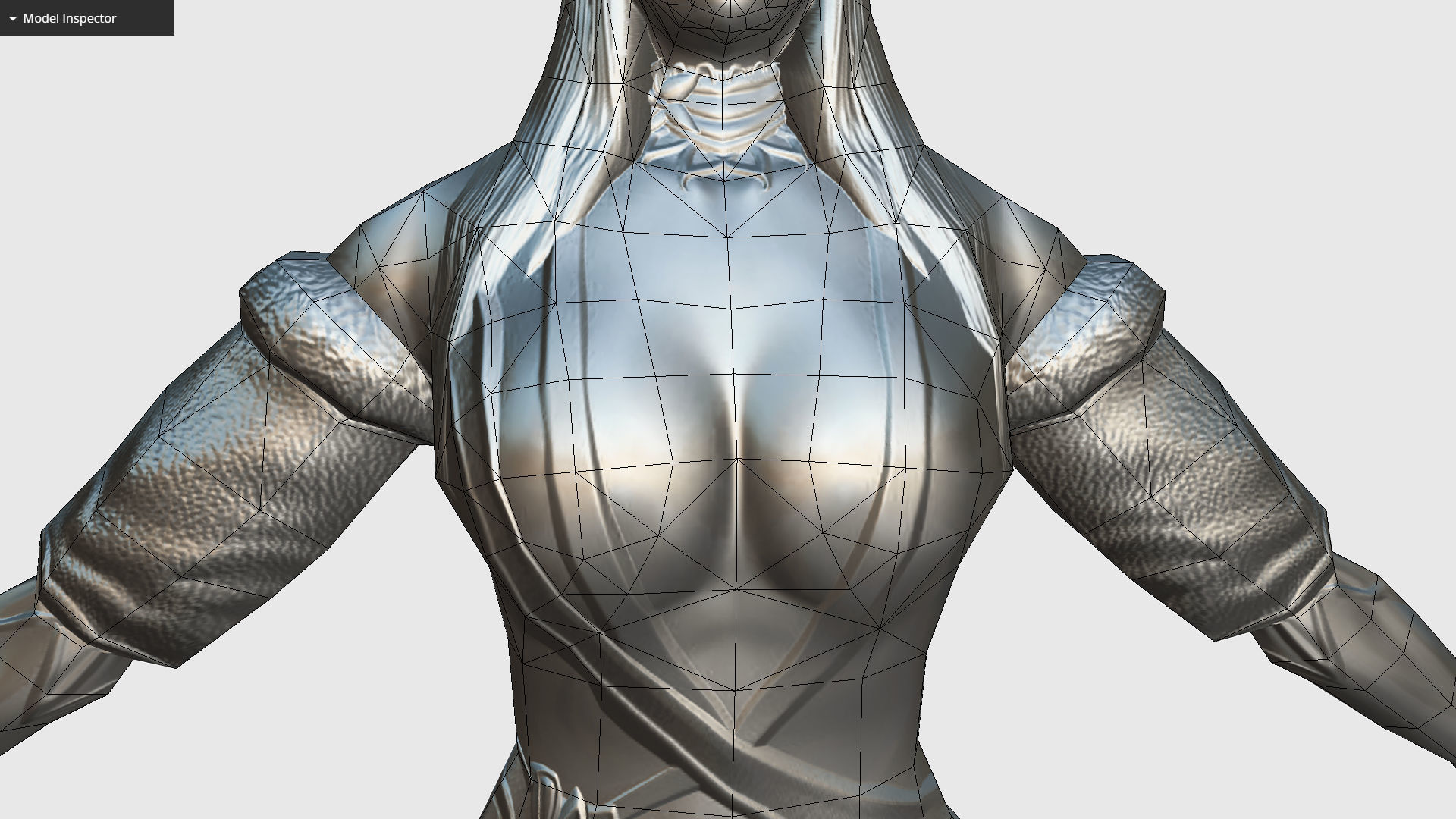 Elf Woman - Armored Succub Game MMO RPG Character Low-poly 3D model_23