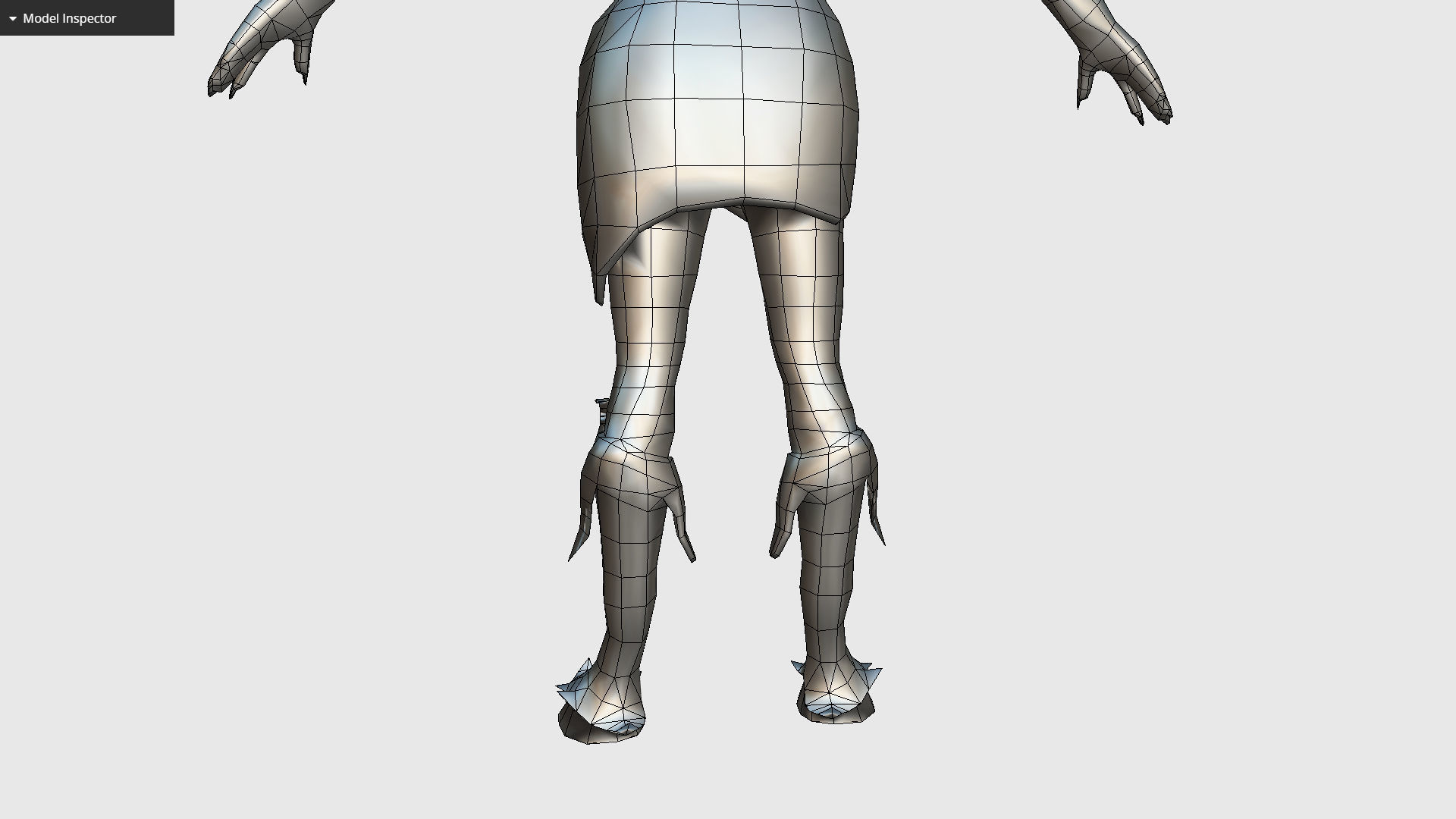 Elf Woman - Armored Succub Game MMO RPG Character Low-poly 3D model_14