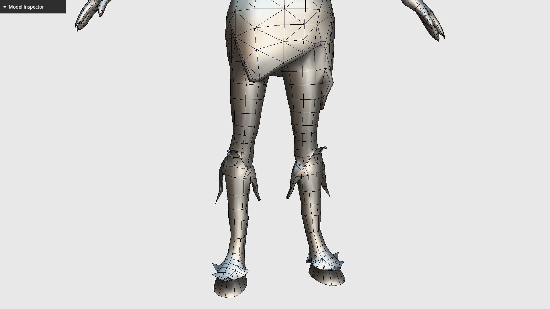 Elf Woman - Armored Succub Game MMO RPG Character Low-poly 3D model_16