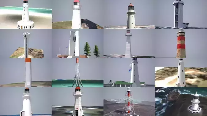 Australian Lighthouses 3D Model Collection