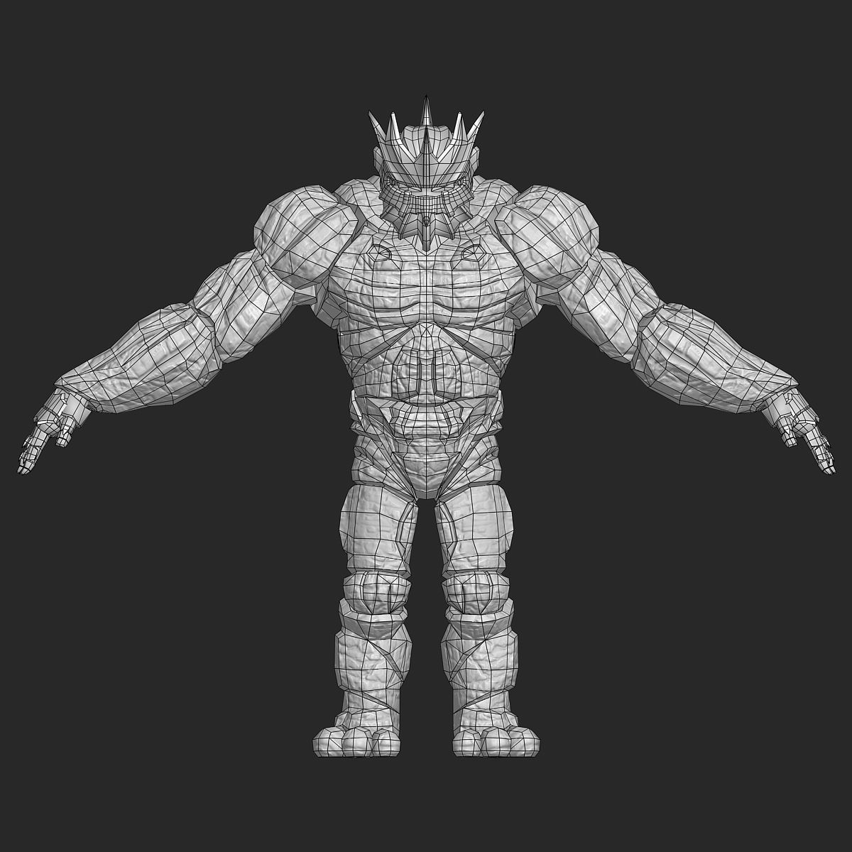 Volcanic Stone Golem Game MMO RPG Character Low-poly 3D model_20