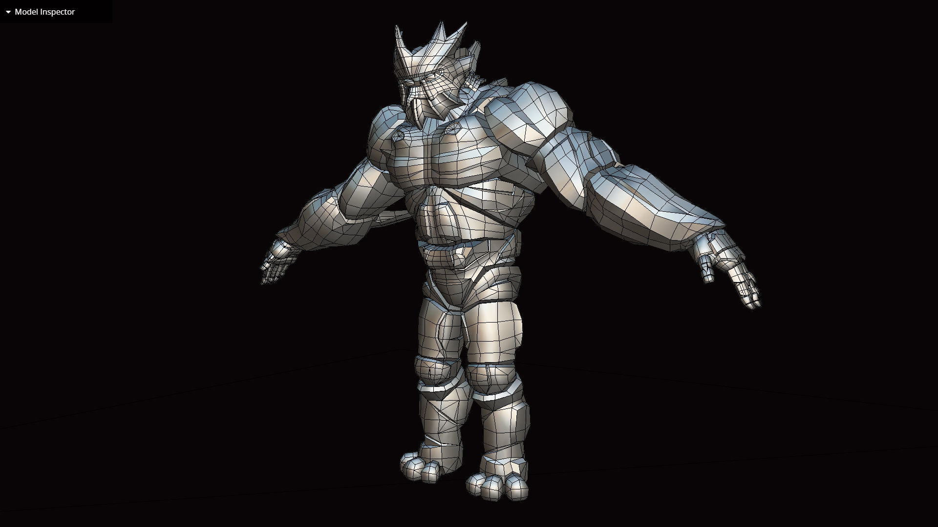 Volcanic Stone Golem Game MMO RPG Character Low-poly 3D model_16