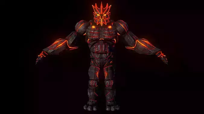 Volcanic Stone Golem Game MMO RPG Character