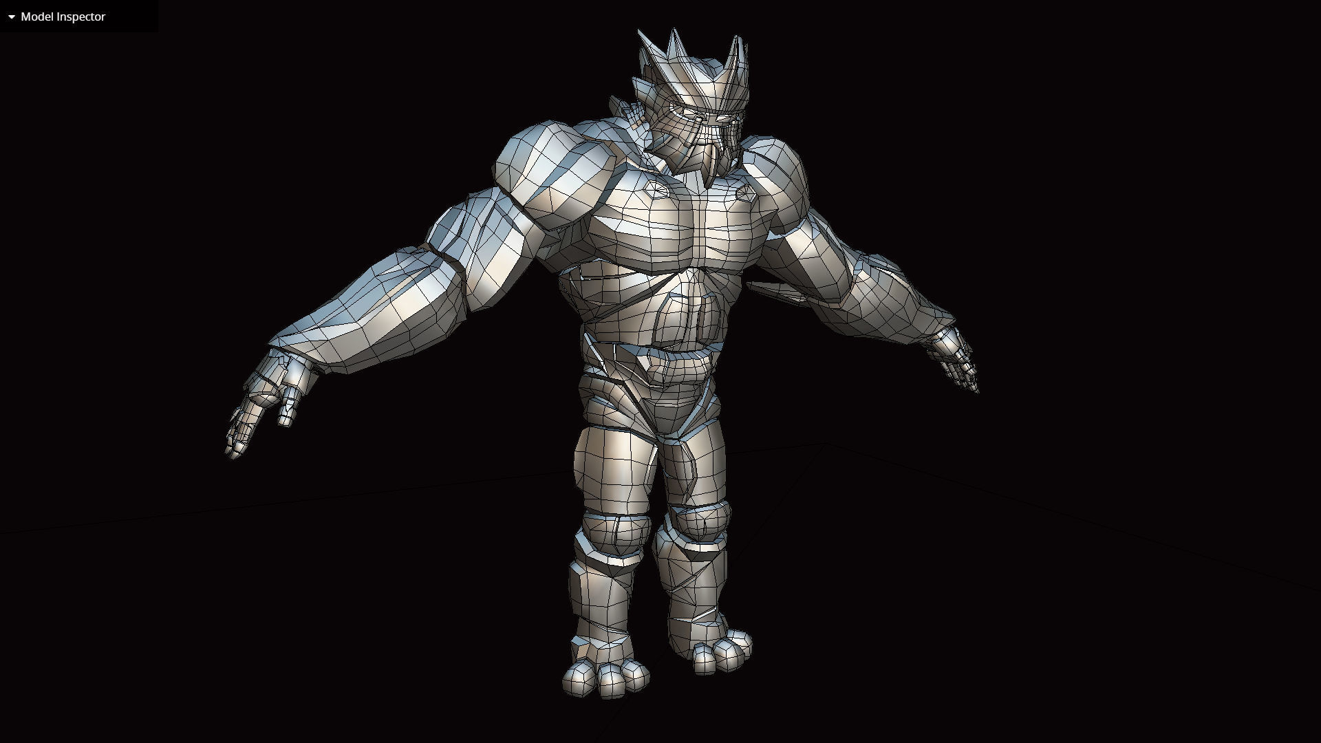 Volcanic Stone Golem Game MMO RPG Character Low-poly 3D model_17