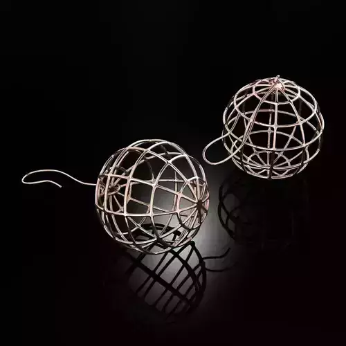 Lines Earrings Spheres 3D print model