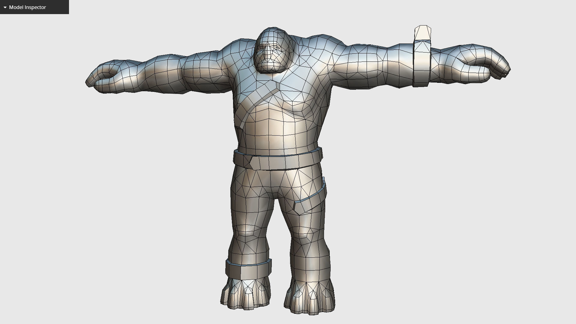 Golem Clay Monster Game MMO RPG Character Low-poly 3D model_19