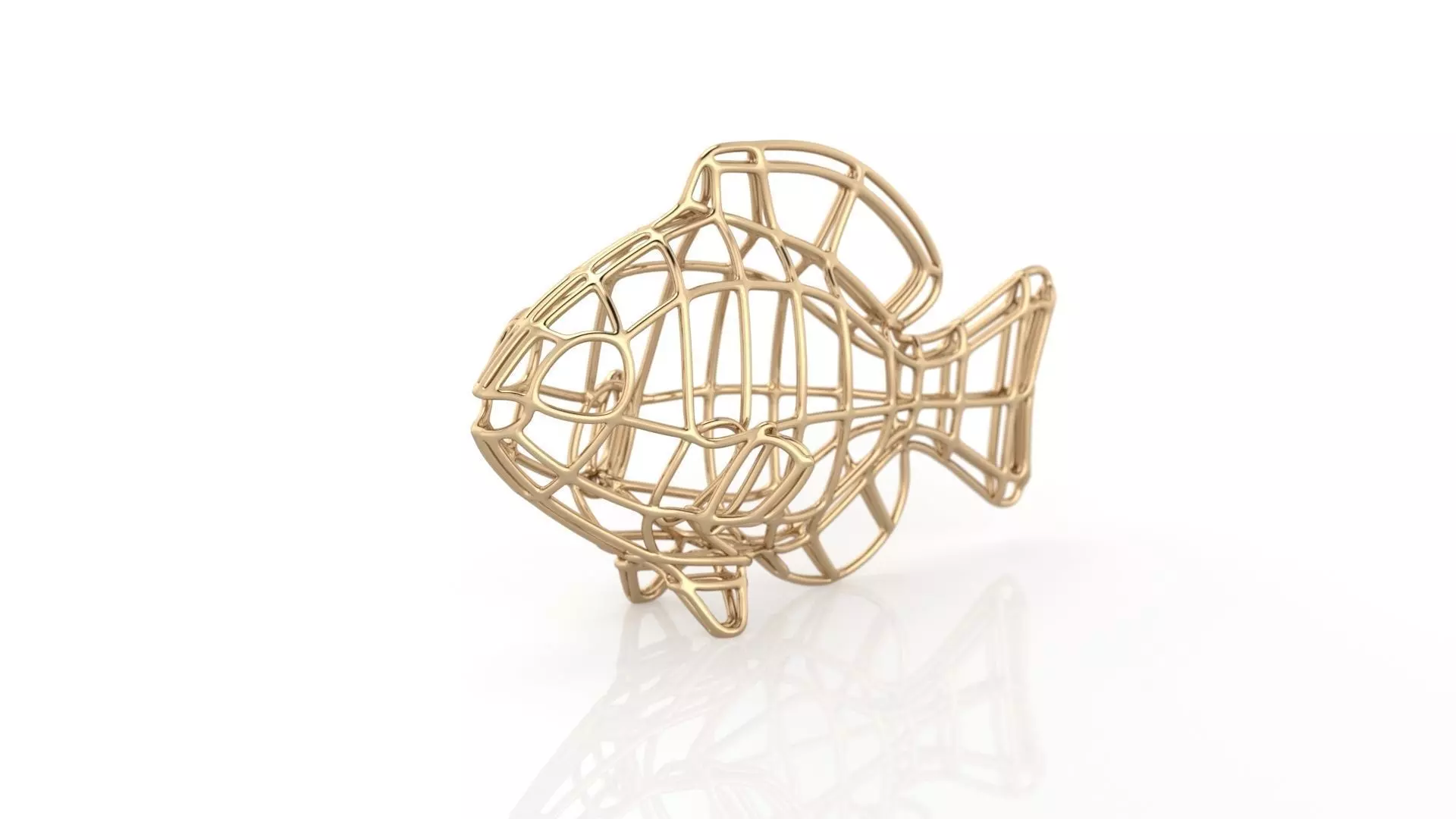 Lines Pendant Fish 3D print model_0
