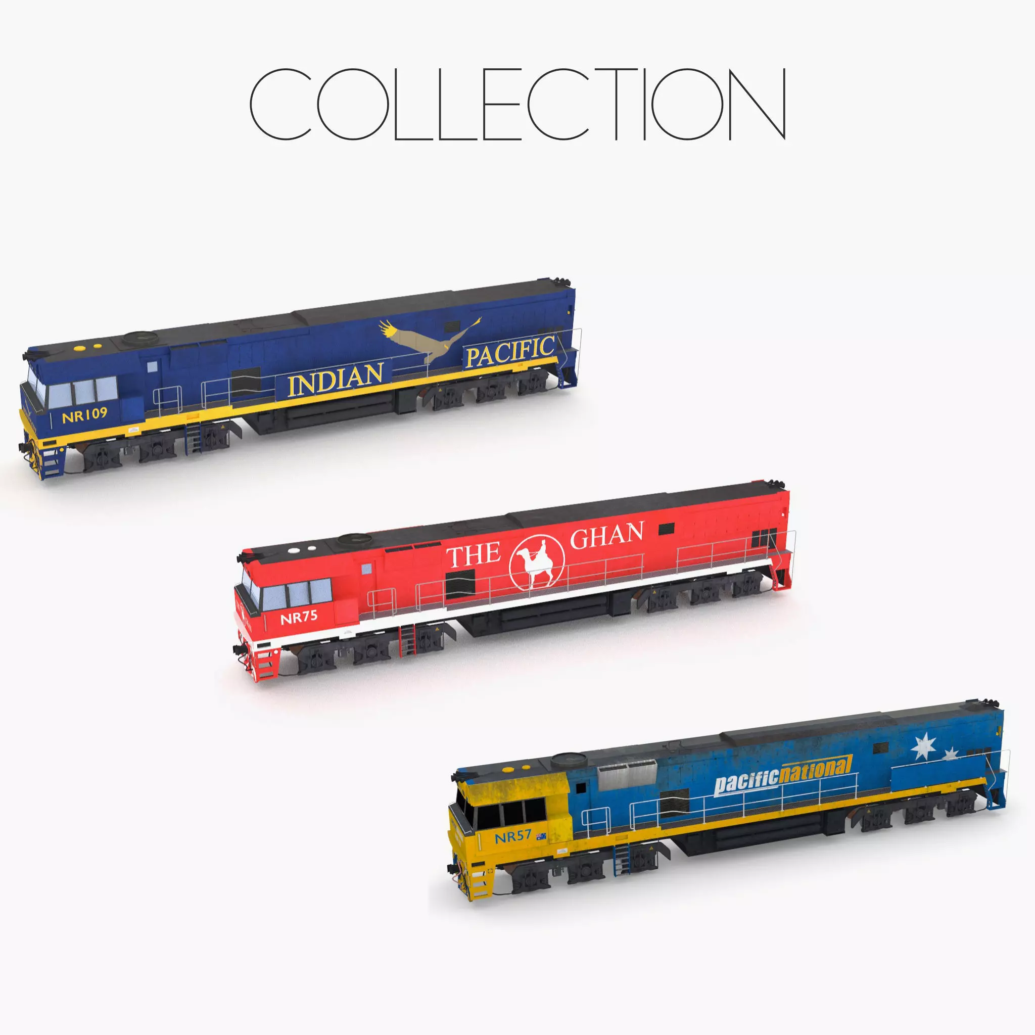 Australian Trains 3D Model Collection_0