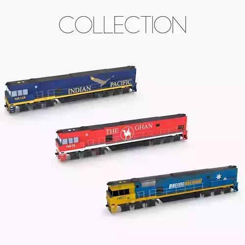 Australian Trains 3D Model Collection