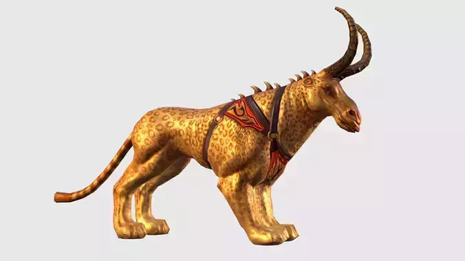 Fantasy Character MMO RPG Game lowpoly monster mount dinosaur di Low-poly 3D model