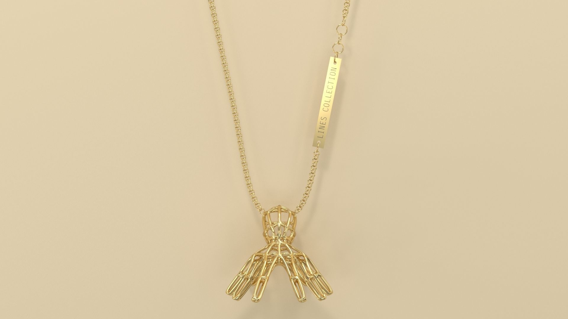 Lines Pendant Octopus 3D print model_1