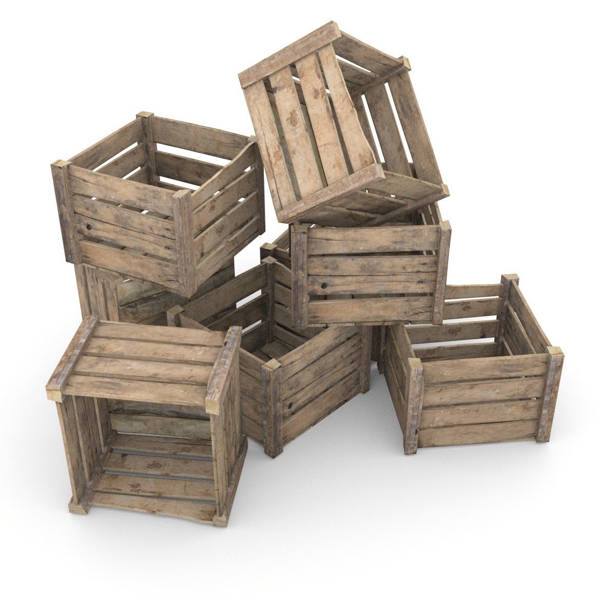 Wooden industrial staff 3D Model Collection_5