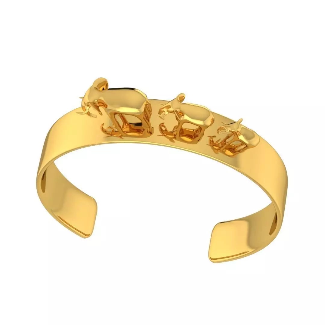 Sahara Bracelet Elephants 3D print model_0