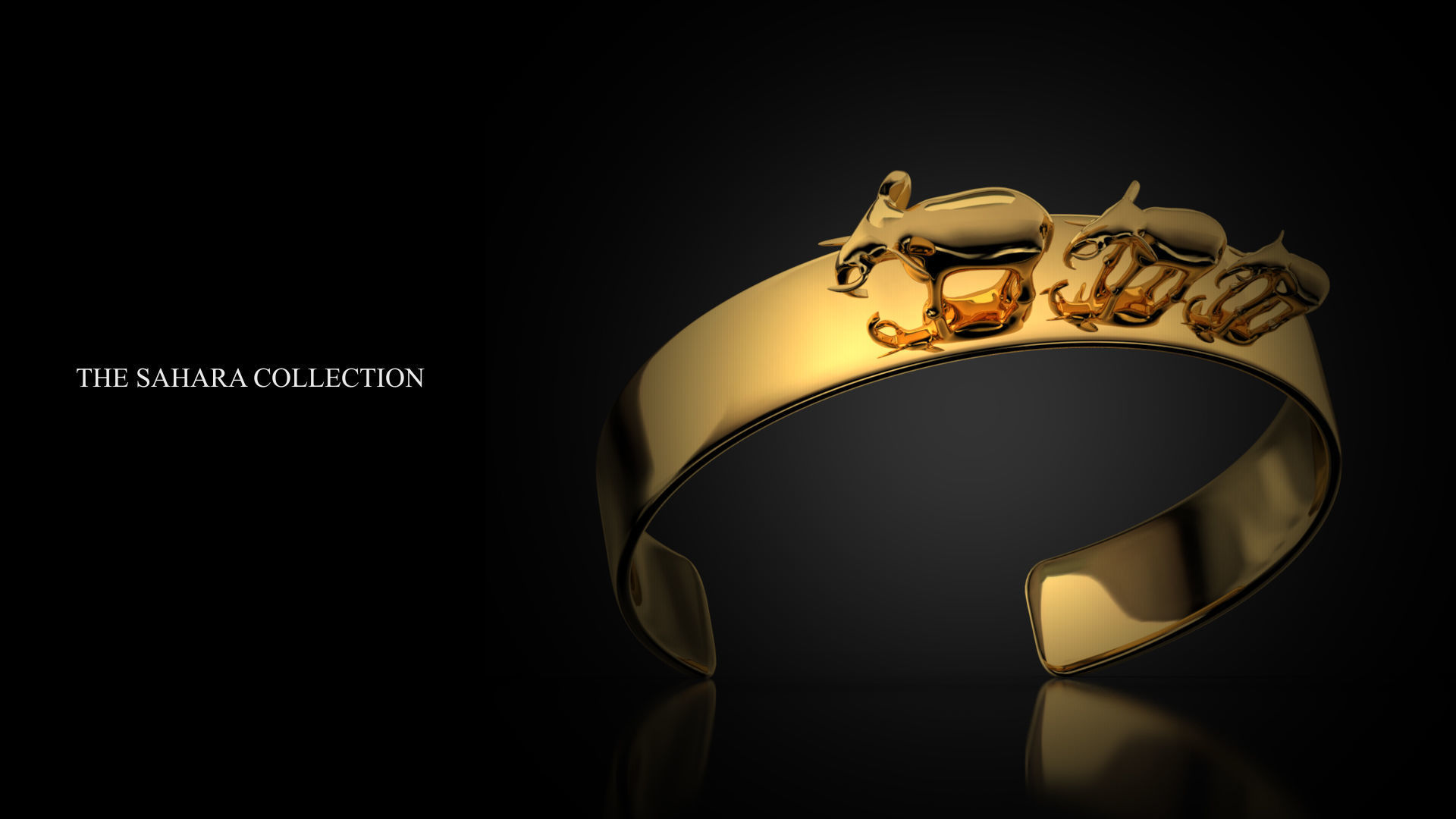Sahara Bracelet Elephants 3D print model_1