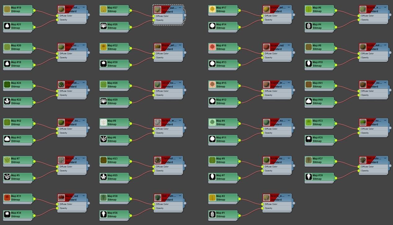 10 Pixel art Leaves seasons Free low-poly 3D model_4