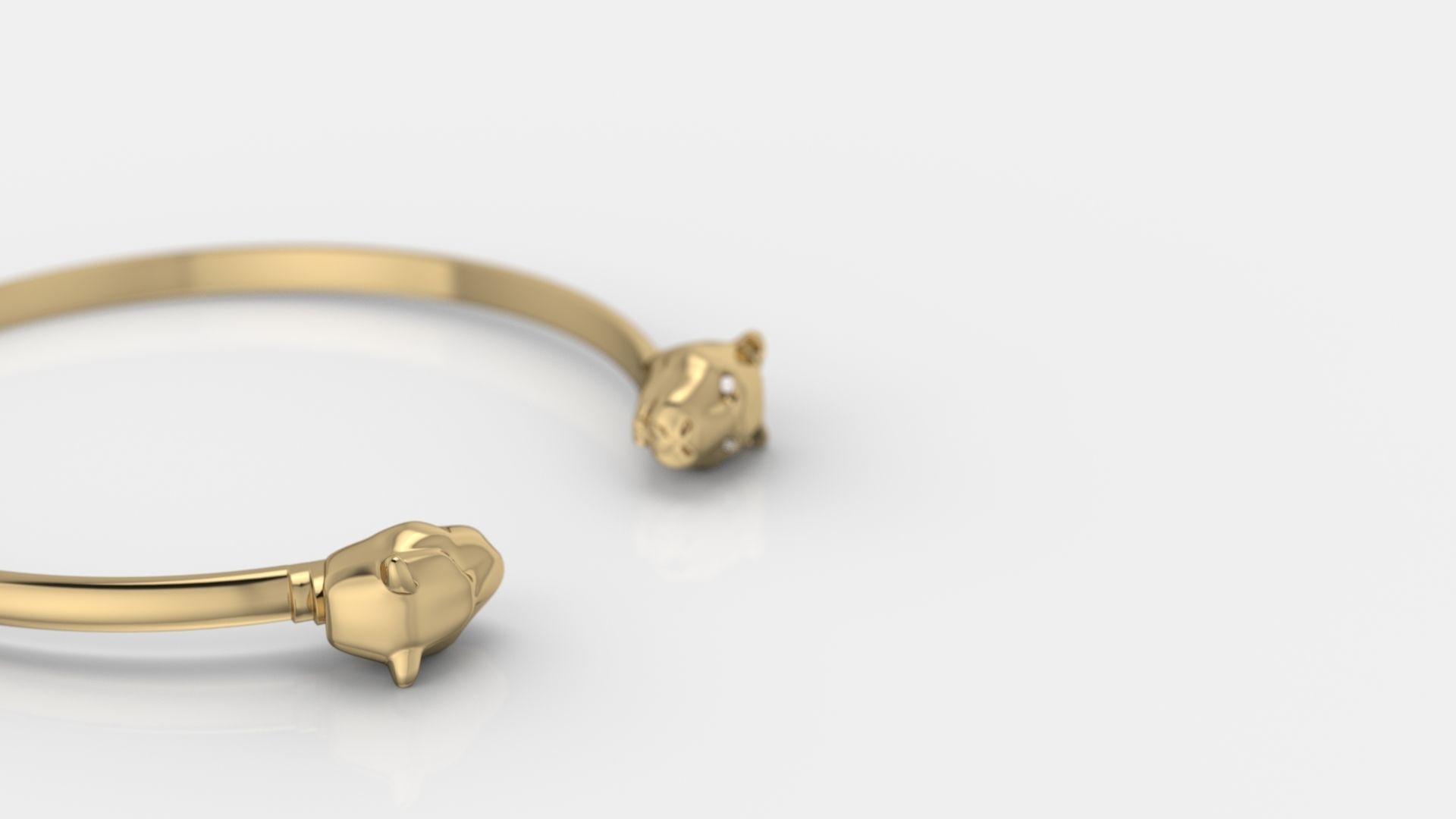 Bracelet Lions 3D print model_1