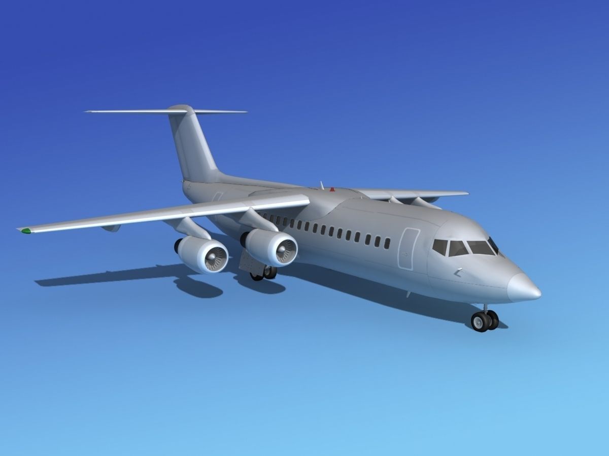 BAe 146-300 Bare Metal 3D model_2