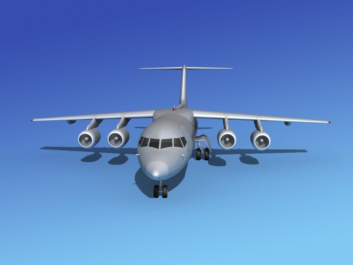 BAe 146-300 Bare Metal 3D model_1