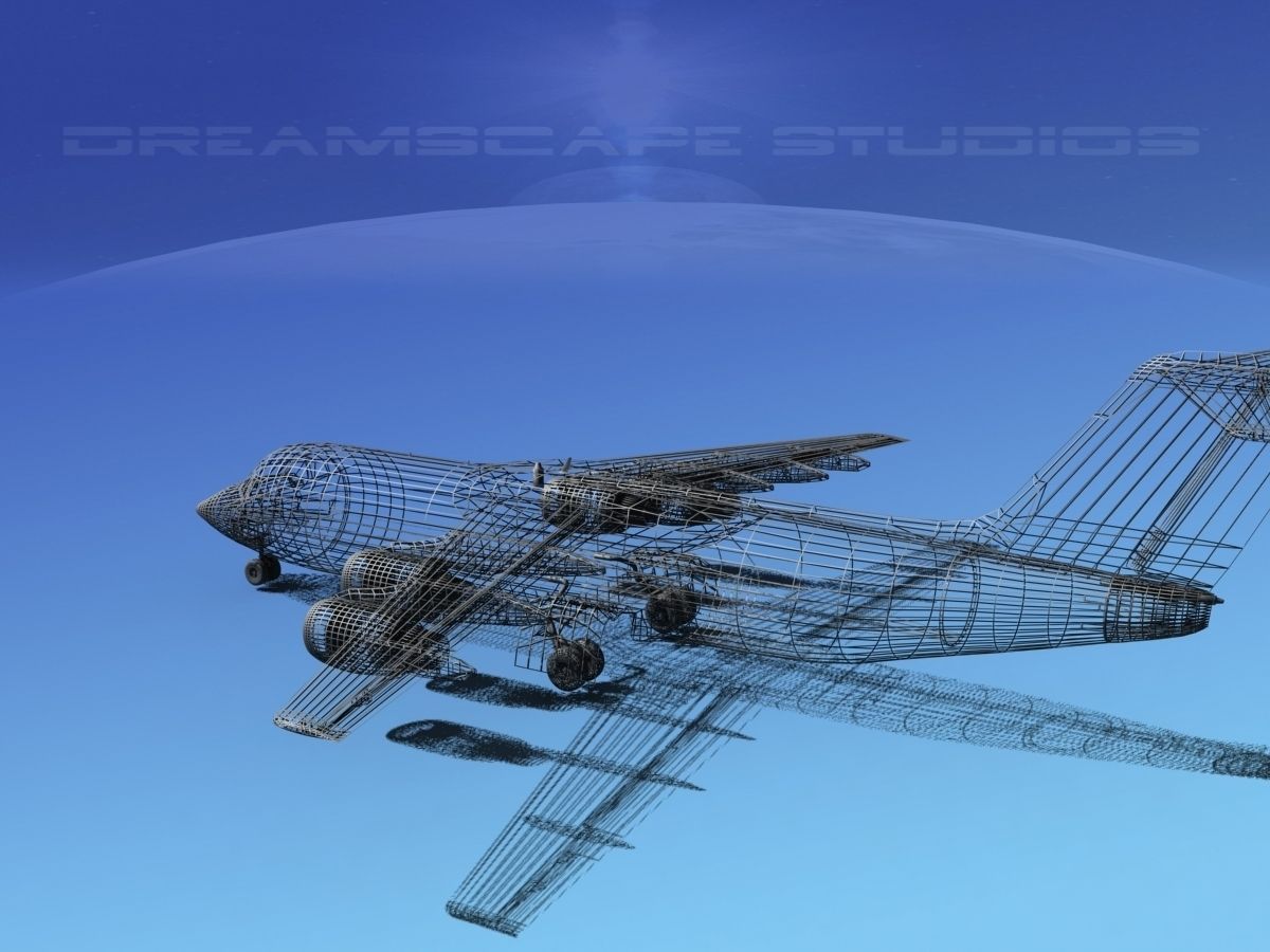 BAe 146-300 Bare Metal 3D model_15