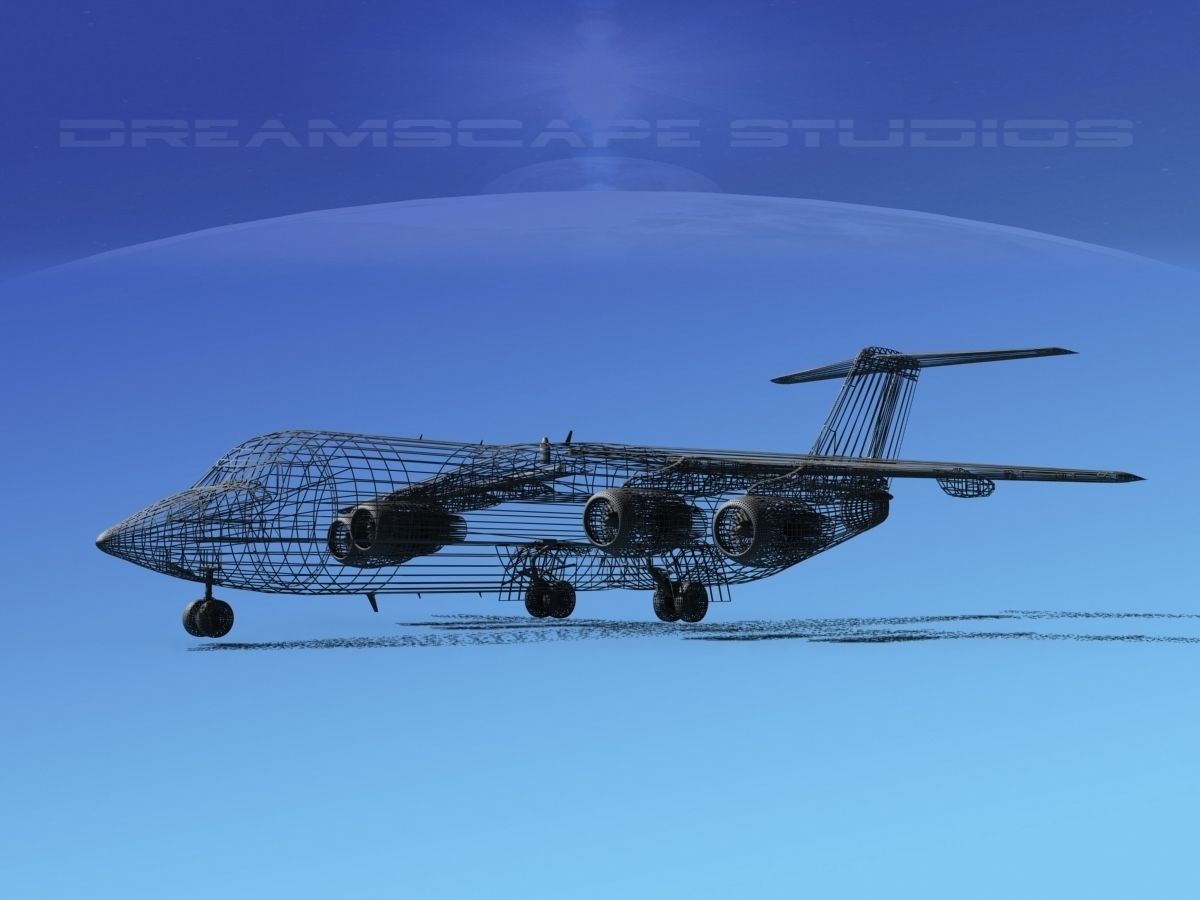 BAe 146-300 Bare Metal 3D model_11