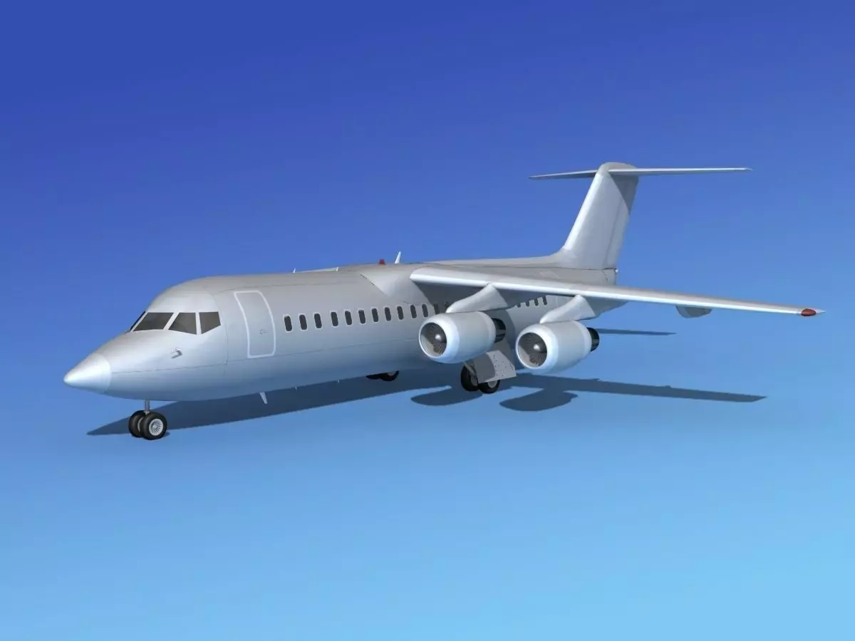 BAe 146-300 Bare Metal 3D model_0
