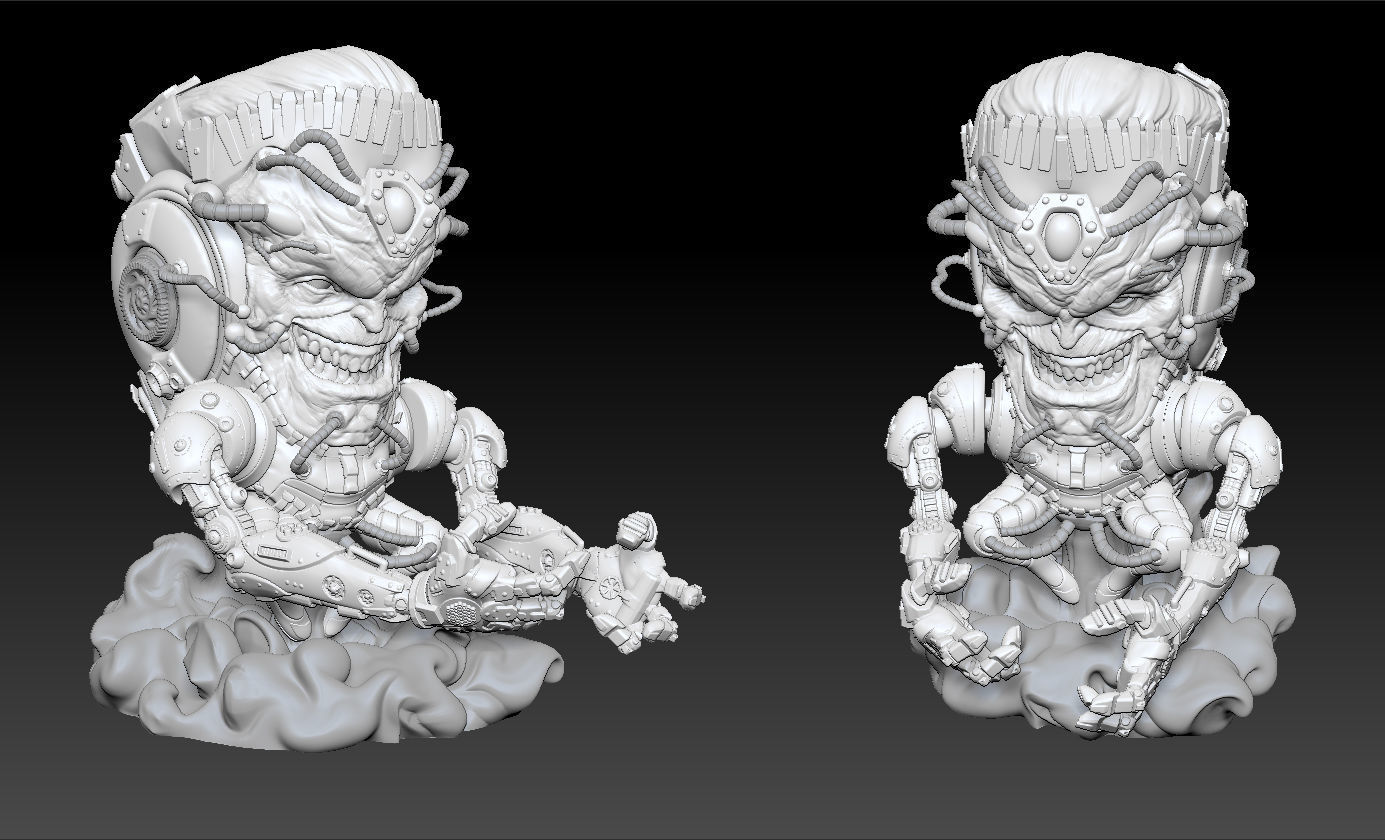 Modok sculpture 3D print model_1