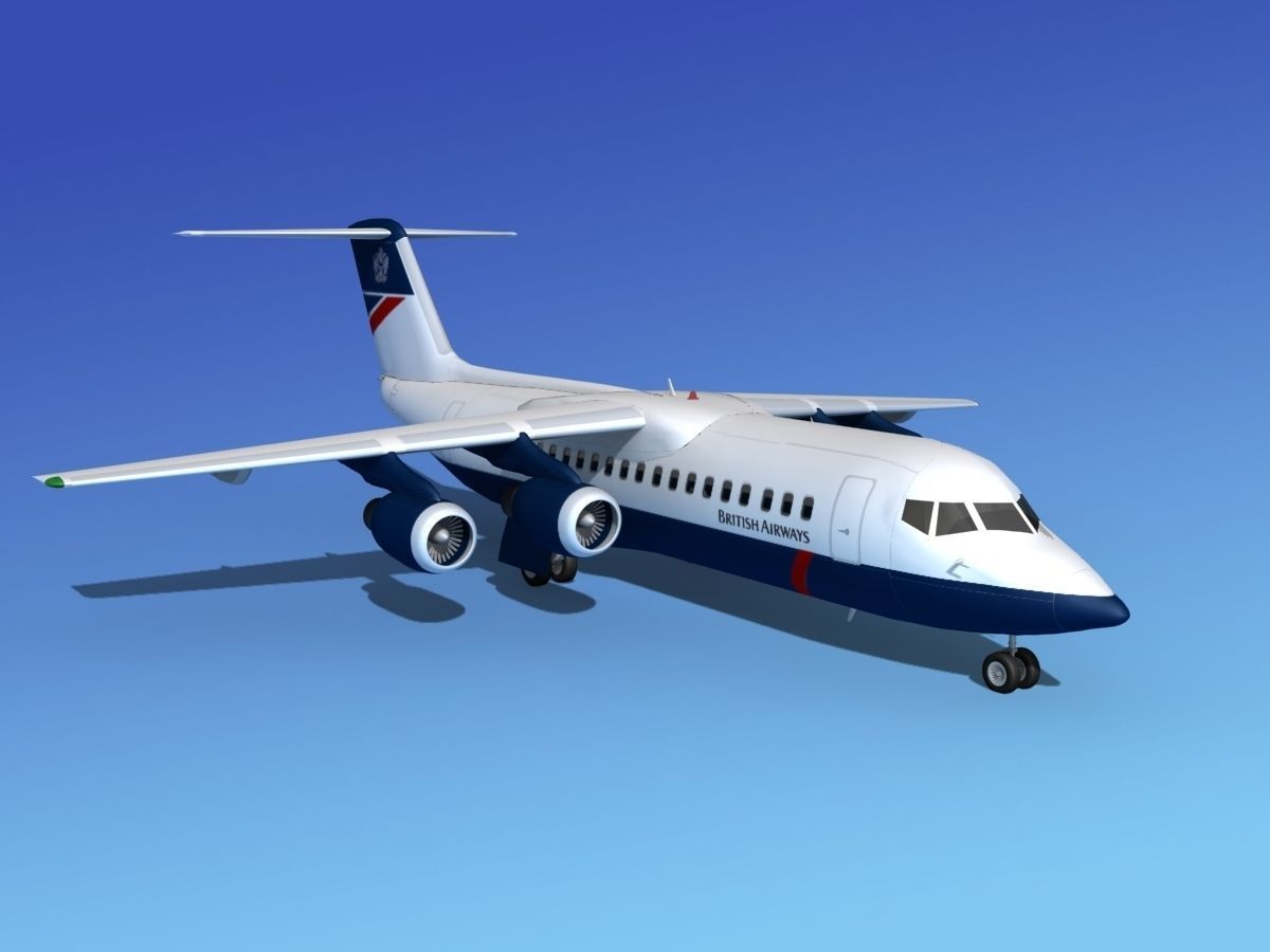 BAe 146-300 British Airways 3D model_2
