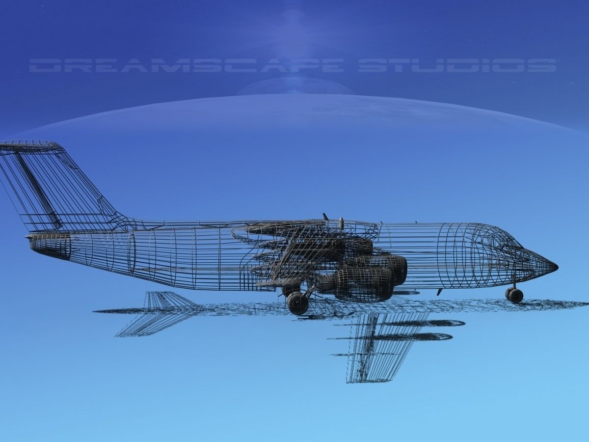 BAe 146-300 British Airways 3D model_12