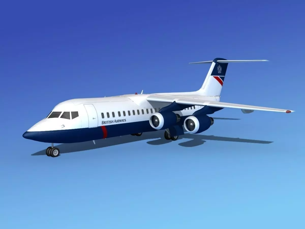 BAe 146-300 British Airways 3D model_0