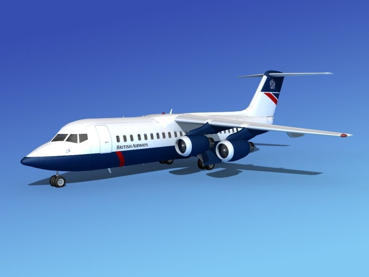 BAe 146-300 British Airways 3D model_11