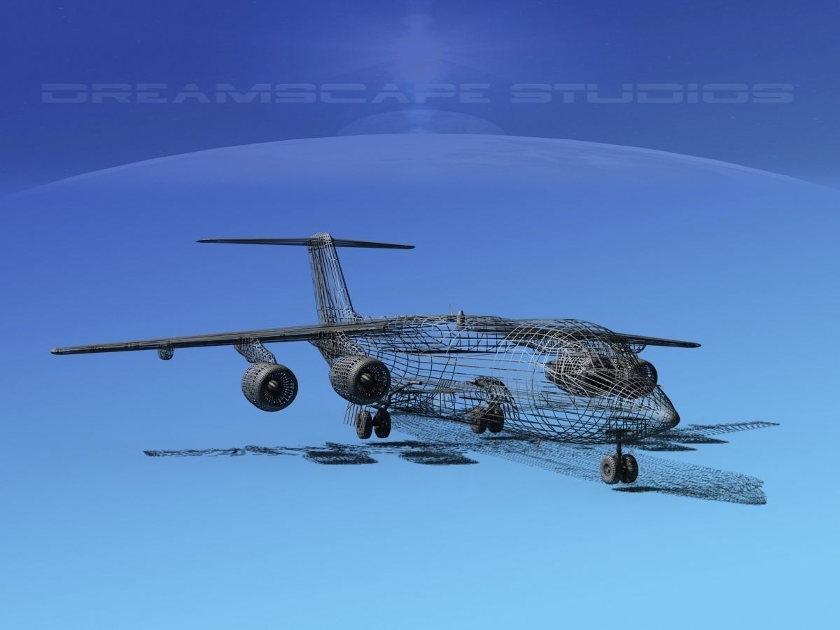 BAe 146-300 British Airways 3D model_13