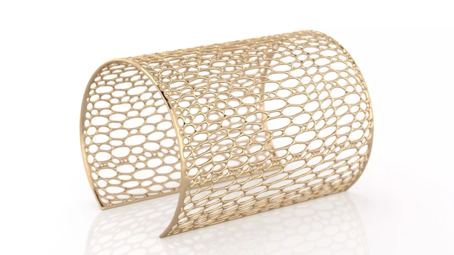 Voronoi Long Bracelet 3D print model_0