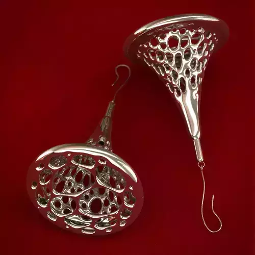 Voronoi Earrings 3D print model