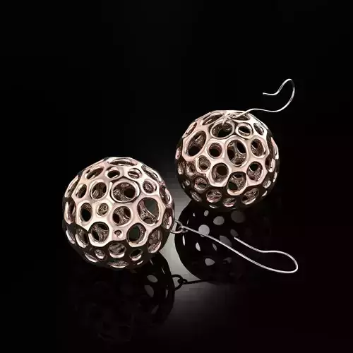 Voronoi Earrings 3D print model
