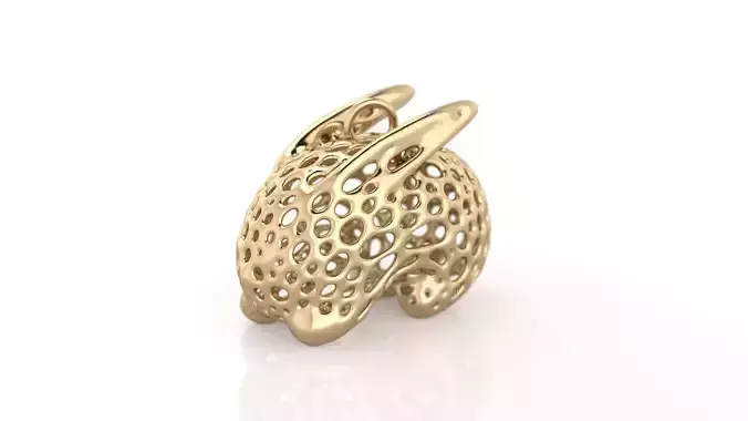 Pendant Voronoi Rabbit 3D print model