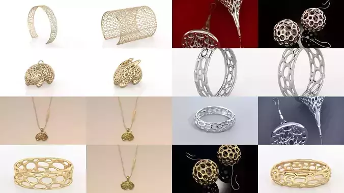 Fashion Voronoi Jewelry Collection 