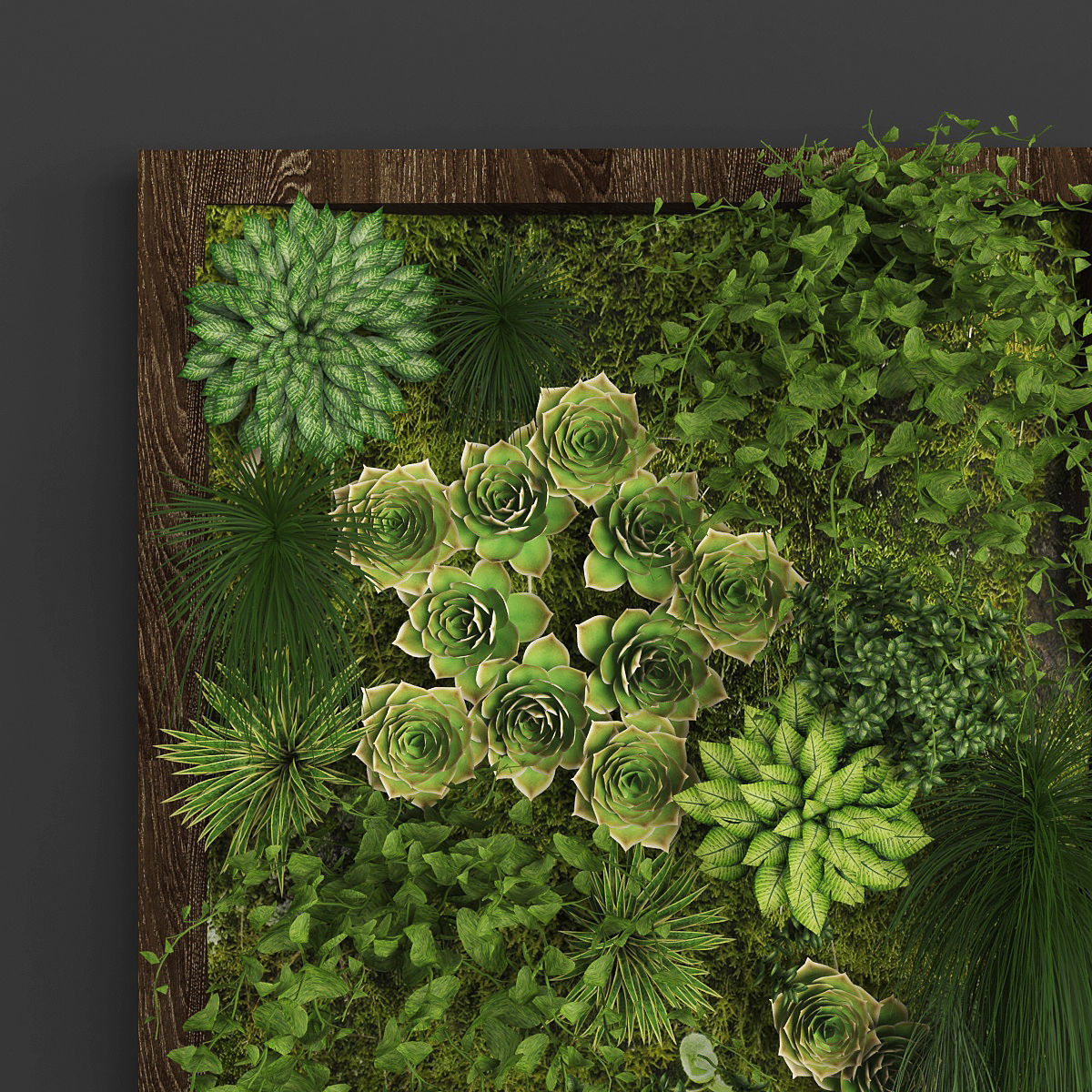 Vertical gardening 03 Low-poly 3D model_1