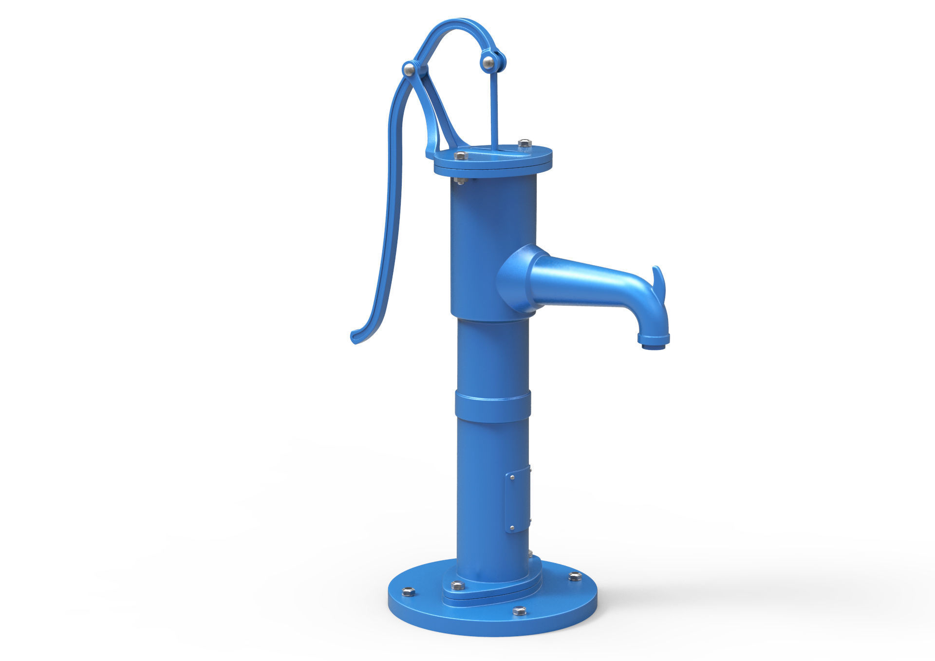 Hand water pump old 3D model CGTrader