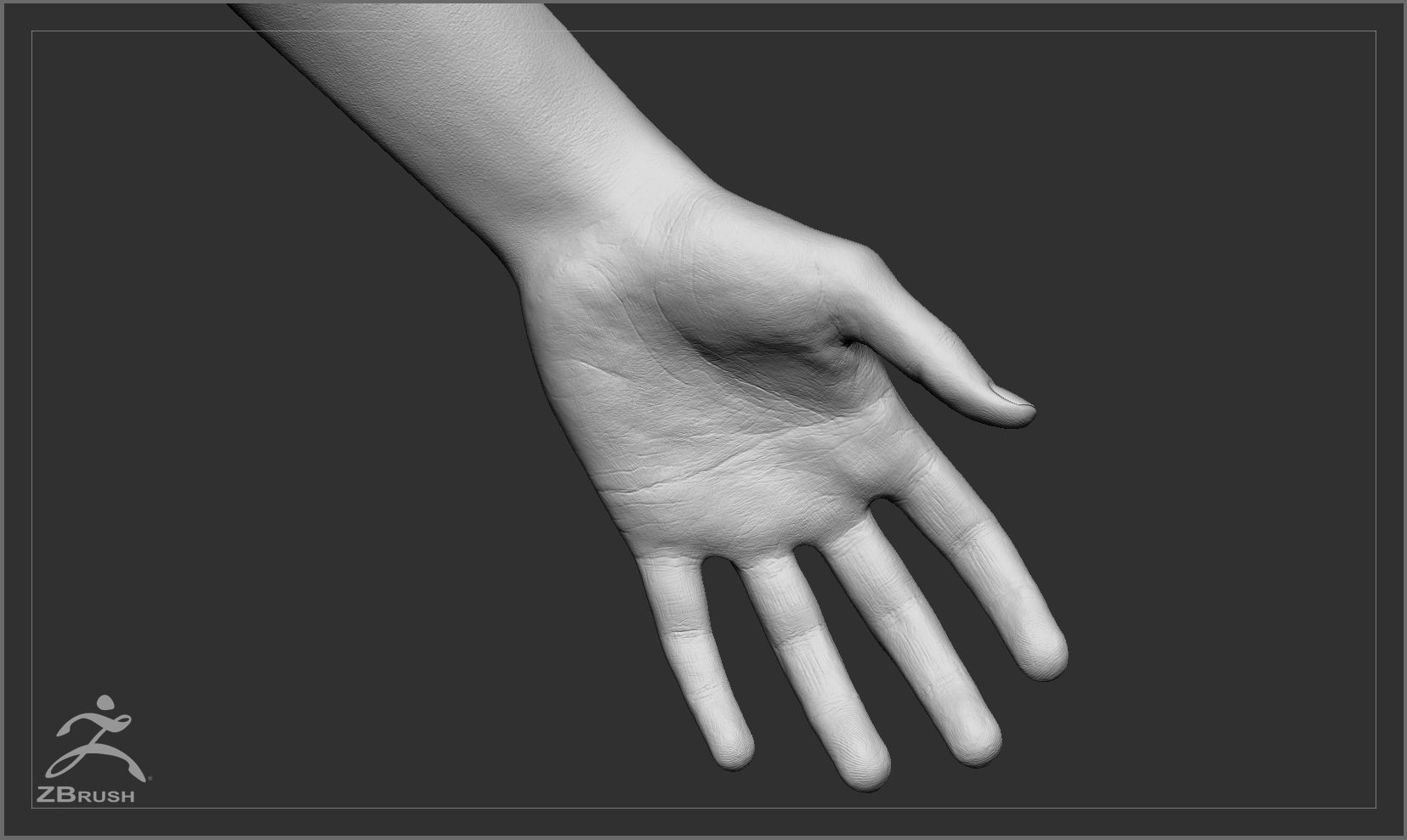 Average Asian Female Body Basemesh 3D model_8