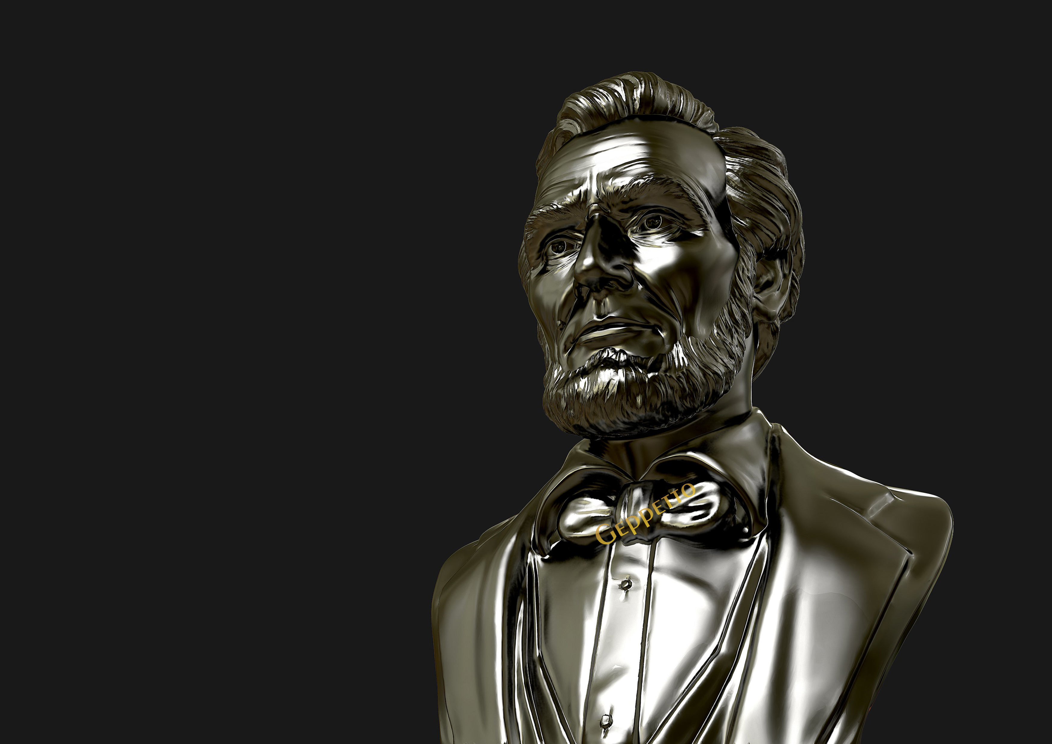 Abraham Lincoln 3D sculpture 3D print model_15