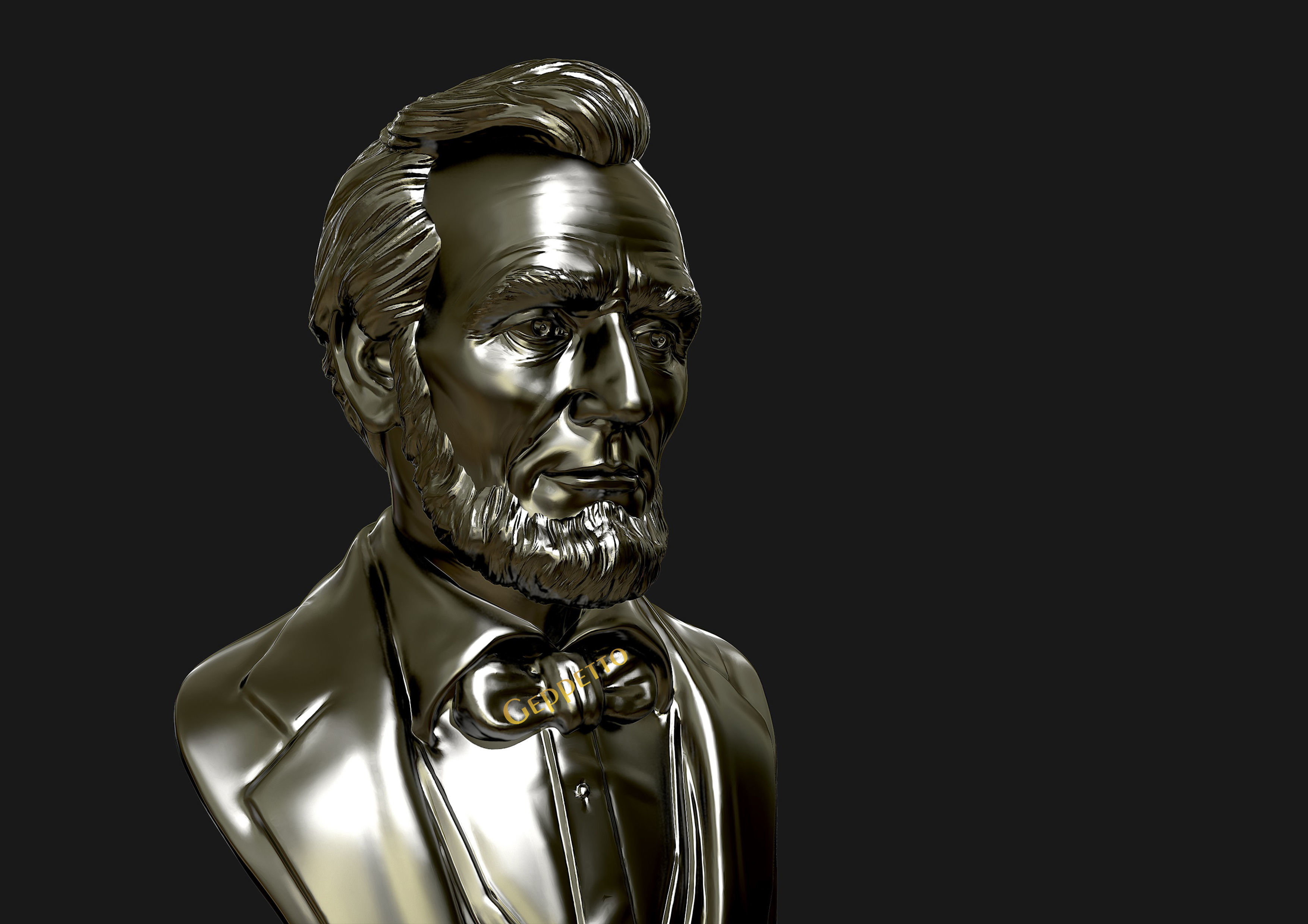Abraham Lincoln 3D sculpture 3D print model_18