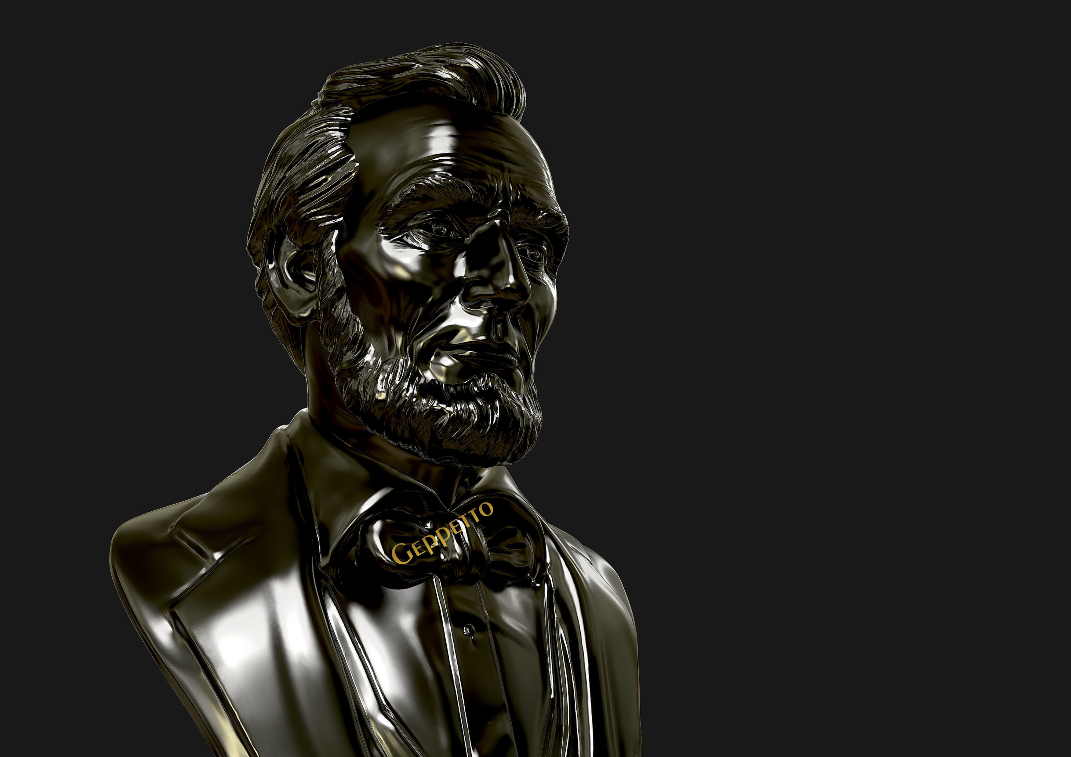 Abraham Lincoln 3D sculpture 3D print model_12