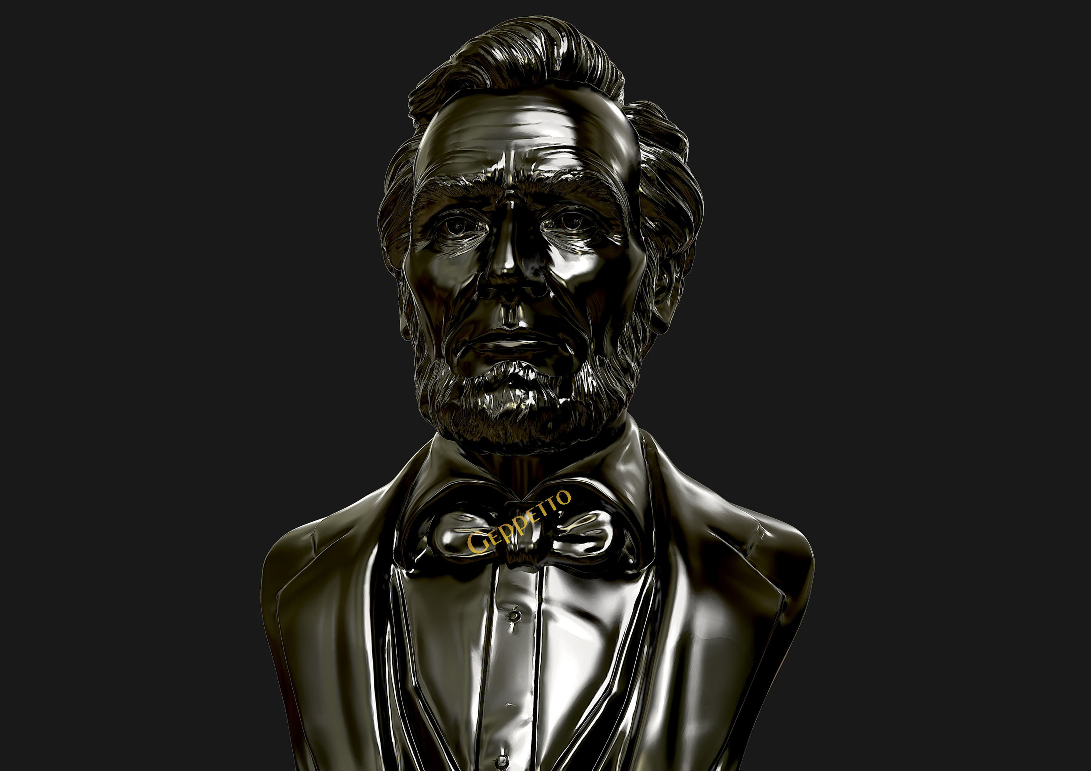 Abraham Lincoln 3D sculpture 3D print model_14