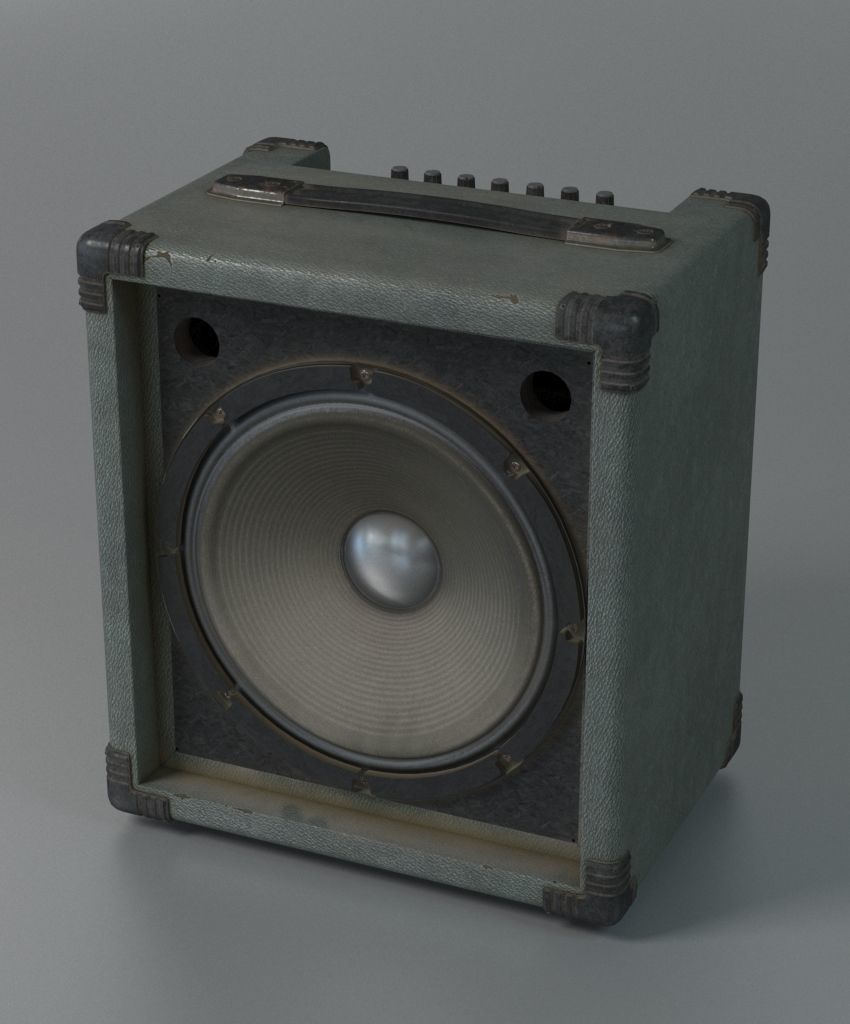 Guitar player combo 3D Model Collection_7