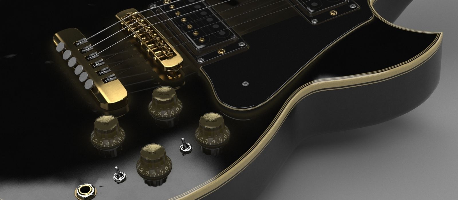 Guitar player combo 3D Model Collection_5