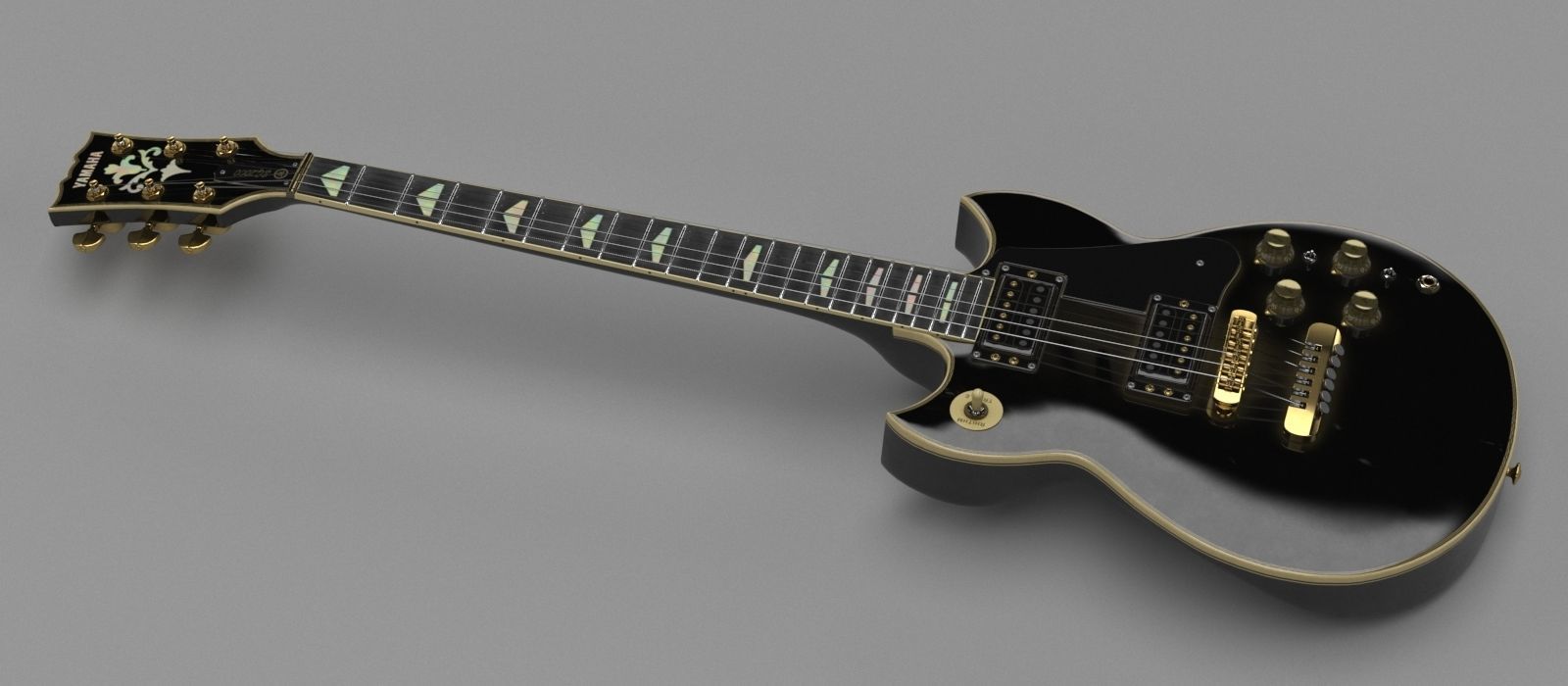 Guitar player combo 3D Model Collection_1