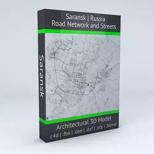 Saransk Road Network and Streets 3D model
