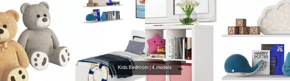 Kids Bedroom 3D Model Collection_2